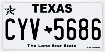 TX license plate CYV5686