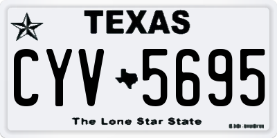TX license plate CYV5695