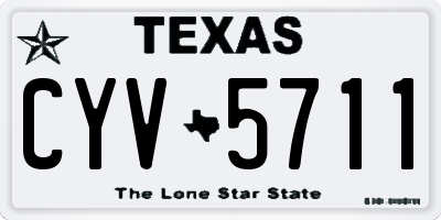 TX license plate CYV5711