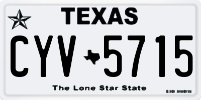 TX license plate CYV5715