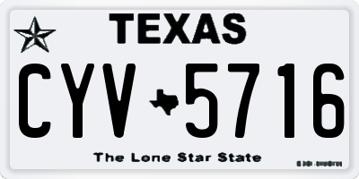 TX license plate CYV5716
