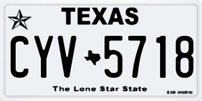 TX license plate CYV5718