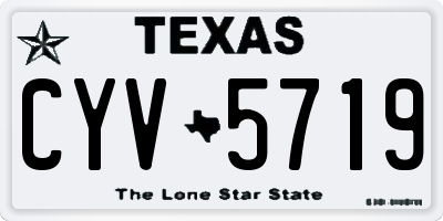 TX license plate CYV5719