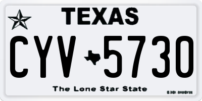 TX license plate CYV5730