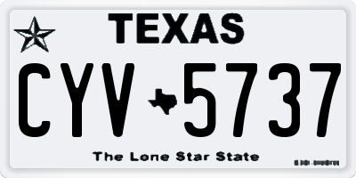 TX license plate CYV5737