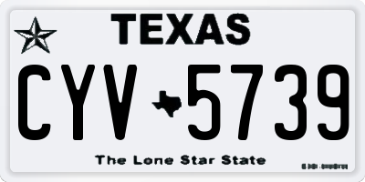 TX license plate CYV5739