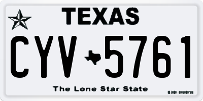 TX license plate CYV5761