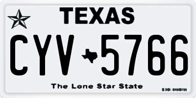 TX license plate CYV5766