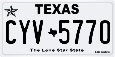 TX license plate CYV5770