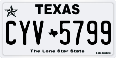 TX license plate CYV5799