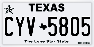 TX license plate CYV5805