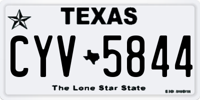 TX license plate CYV5844