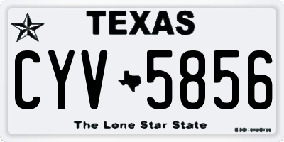 TX license plate CYV5856
