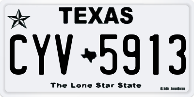 TX license plate CYV5913