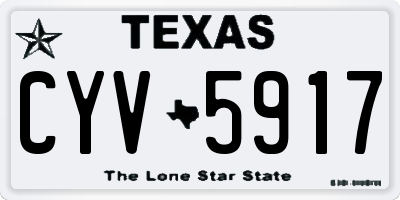 TX license plate CYV5917