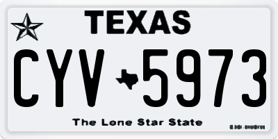 TX license plate CYV5973