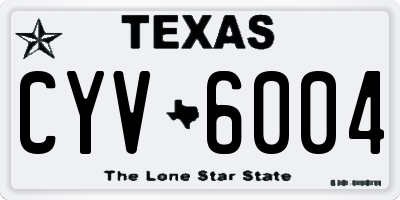TX license plate CYV6004