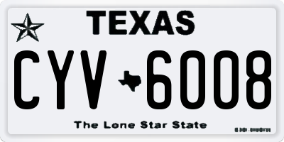 TX license plate CYV6008
