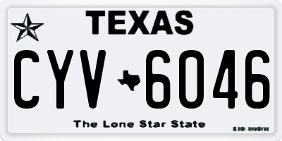 TX license plate CYV6046
