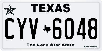 TX license plate CYV6048