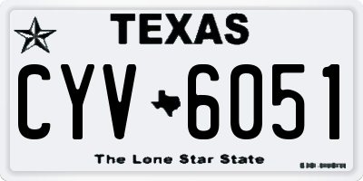 TX license plate CYV6051