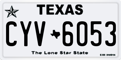 TX license plate CYV6053