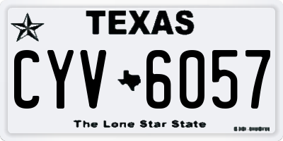 TX license plate CYV6057