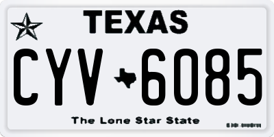TX license plate CYV6085