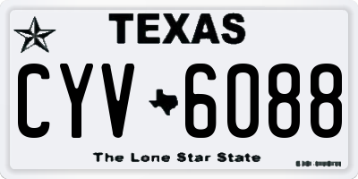 TX license plate CYV6088