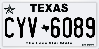 TX license plate CYV6089