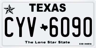 TX license plate CYV6090