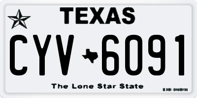 TX license plate CYV6091
