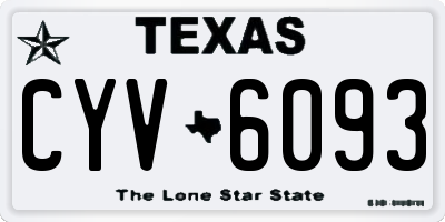 TX license plate CYV6093