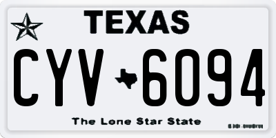 TX license plate CYV6094