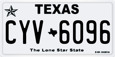 TX license plate CYV6096