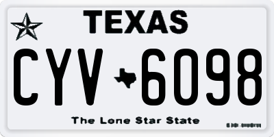 TX license plate CYV6098