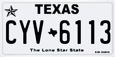 TX license plate CYV6113