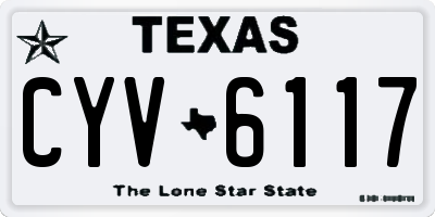 TX license plate CYV6117