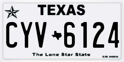 TX license plate CYV6124
