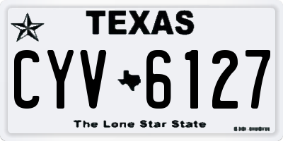 TX license plate CYV6127
