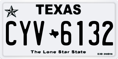 TX license plate CYV6132