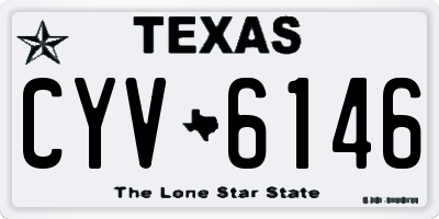 TX license plate CYV6146
