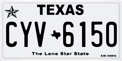 TX license plate CYV6150