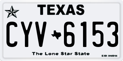TX license plate CYV6153