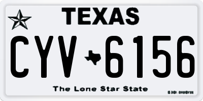 TX license plate CYV6156