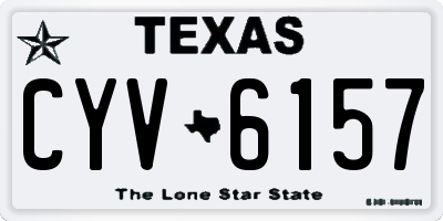 TX license plate CYV6157