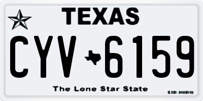 TX license plate CYV6159