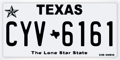 TX license plate CYV6161