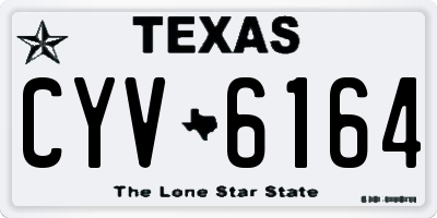 TX license plate CYV6164