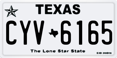 TX license plate CYV6165